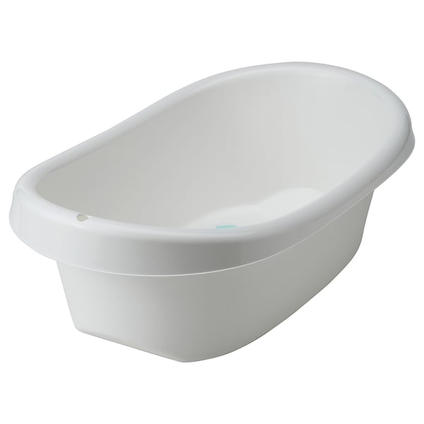 LÄTTSAM baby bath, white/turquoise, 50x30 cm