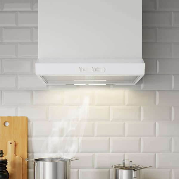 LAGAN wall mounted extractor hood, white, 60 cm