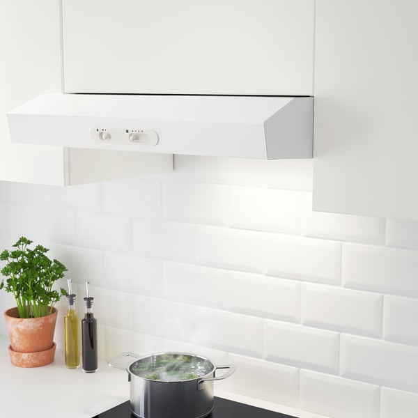 LAGAN wall mounted extractor hood, white, 60 cm
