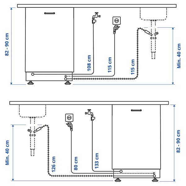 LAGAN integrated dishwasher, 60 cm