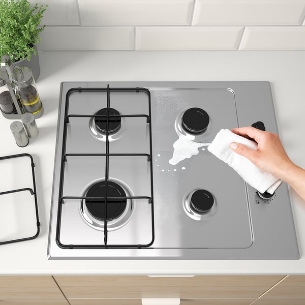 LAGAN gas hob, stainless steel, 59 cm