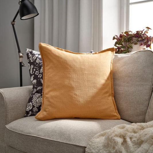 Ikea LAGERPOPPEL - Cushion cover, yellow-beige, 50x50 cm