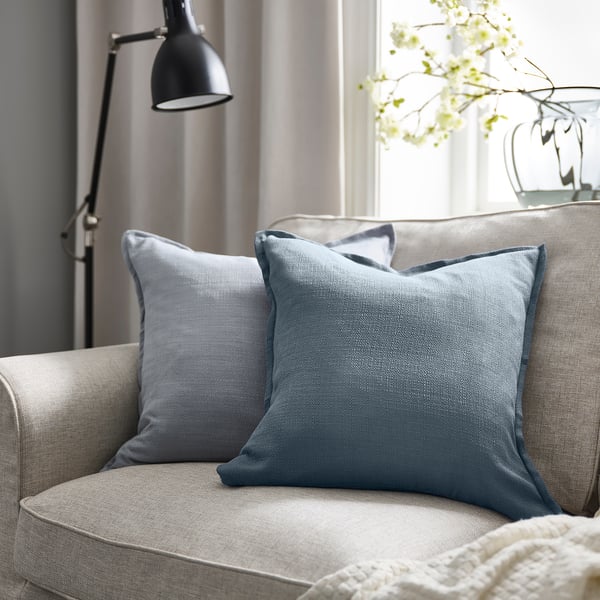 LAGERPOPPEL cushion cover, blue-grey, 50x50 cm