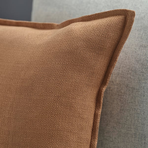 LAGERPOPPEL cushion cover, light brown, 40x58 cm