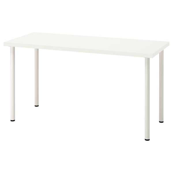 LAGKAPTEN / ADILS desk, white, 140x60 cm