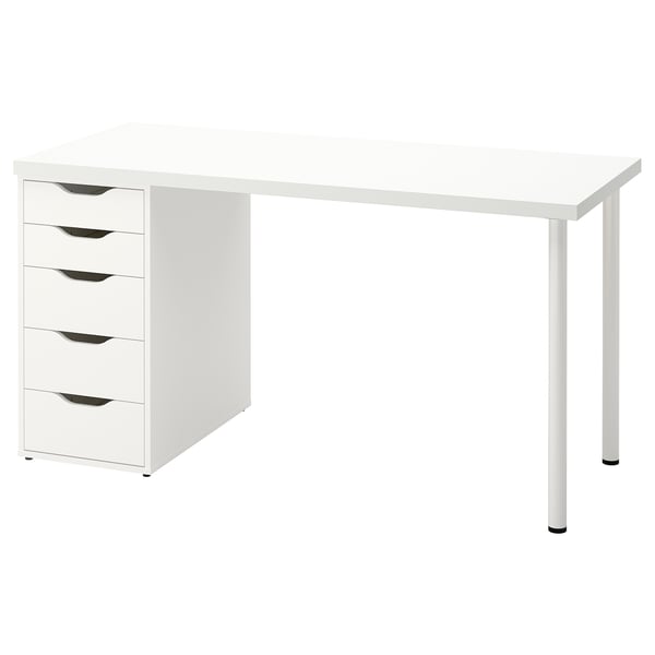 LAGKAPTEN / ALEX desk, white, 140x60 cm