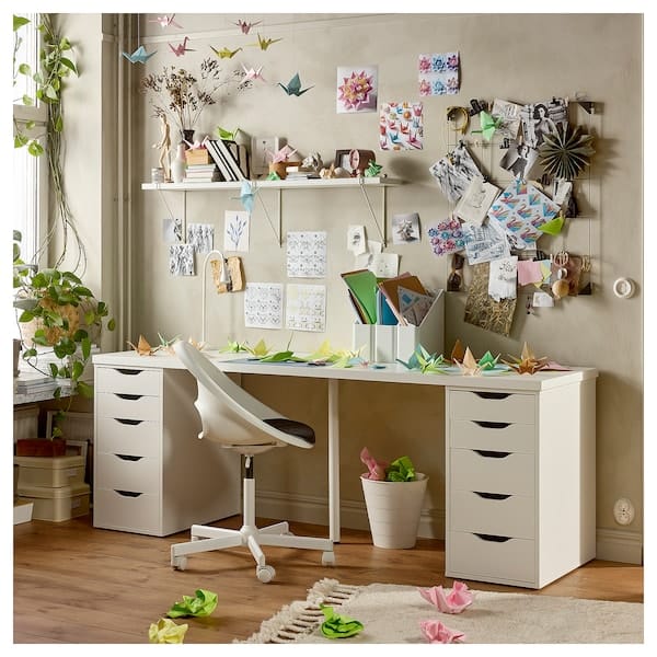 Ikea LAGKAPTEN / ALEX - Desk, white, 200x60 cm