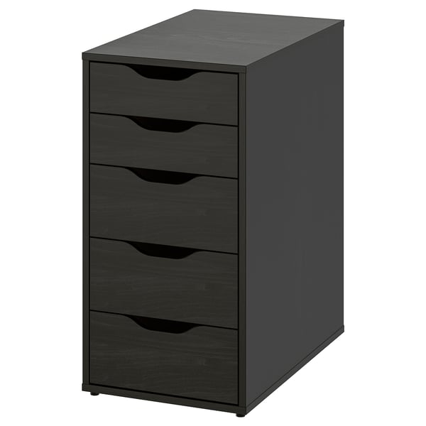 LAGKAPTEN / ALEX desk, black-brown, 140x60 cm