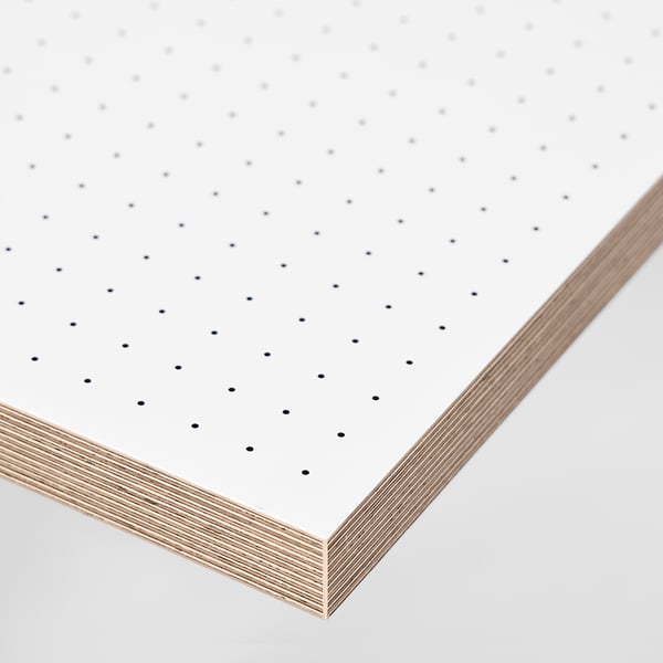 LAGKAPTEN / ALEX desk, dot pattern/black white, 140x60 cm