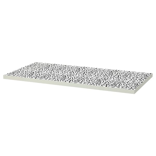 LAGKAPTEN table top, organic shapes white/black