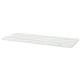 LAGKAPTEN table top, dark grey/wood effect, 140x60 cm