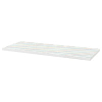 LAGKAPTEN table top, dark grey/wood effect, 140x60 cm