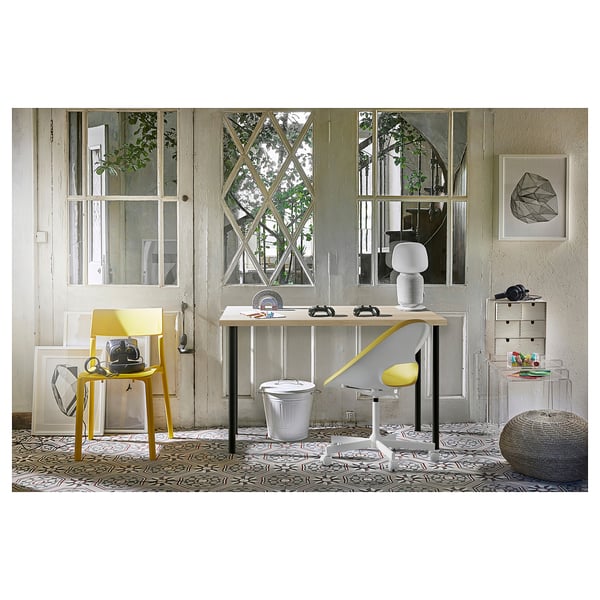 LAGKAPTEN table top, white stained oak effect, 120x60 cm