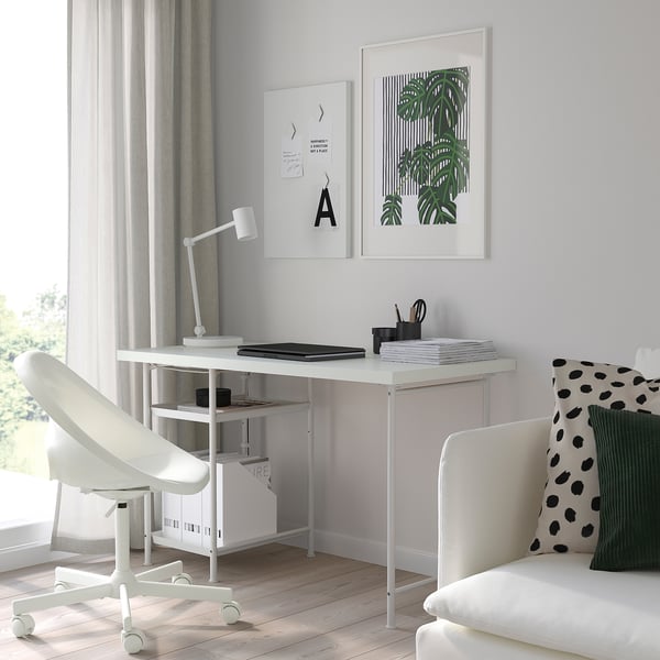 LAGKAPTEN / SPÄND desk, white, 120x60 cm