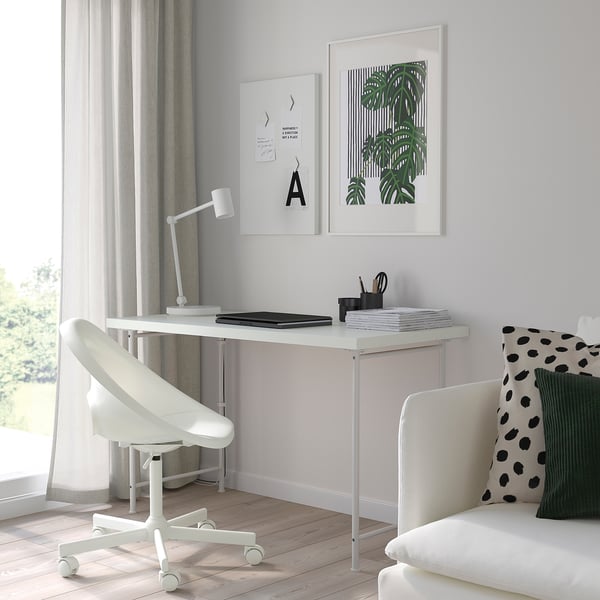 LAGKAPTEN / SPÄND desk, white, 120x60 cm