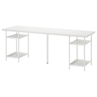 LAGKAPTEN / SPÄND desk, white, 200x60 cm