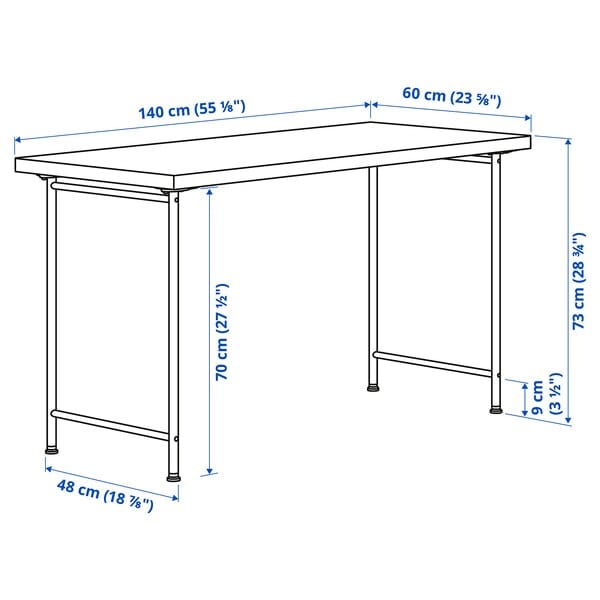Ikea LAGKAPTEN / SPÄND - Desk, white stained oak effect/white, 140x60 cm