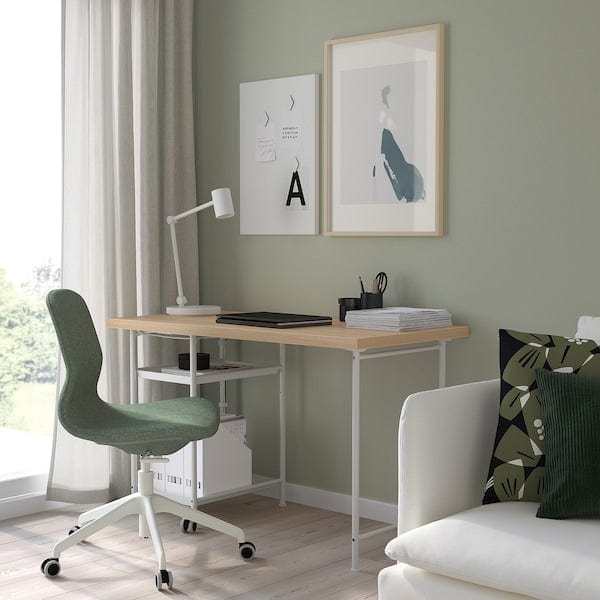 Ikea LAGKAPTEN / SPÄND - Desk, white stained oak effect/white, 120x60 cm