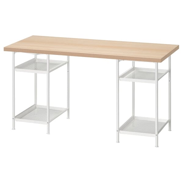 Ikea LAGKAPTEN / SPÄND - Desk, white stained oak effect/white, 140x60 cm