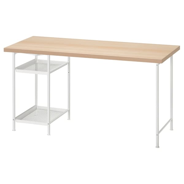 Ikea LAGKAPTEN / SPÄND - Desk, white stained oak effect/white, 140x60 cm