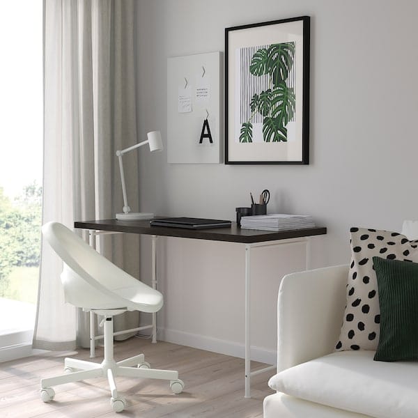 Ikea LAGKAPTEN / SPÄND - Desk, brown-black/white,120x60 cm