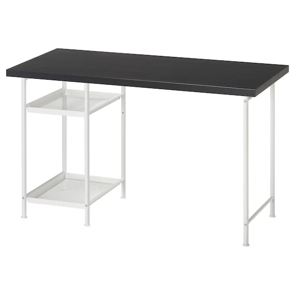 Ikea LAGKAPTEN / SPÄND - Desk, brown-black/white,120x60 cm