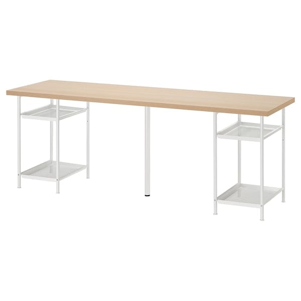 Ikea LAGKAPTEN / SPÄND - Desk, white stained oak/white, 200x60 cm