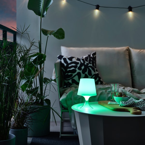 LAMPAN LED portable lamp, battery-operated adjustable colour/outdoor white, 24 cm