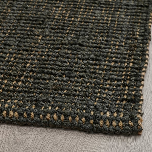 LANDBANA rug, flatwoven, dark green, 160x230 cm