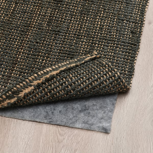LANDBANA rug, flatwoven, dark green, 160x230 cm