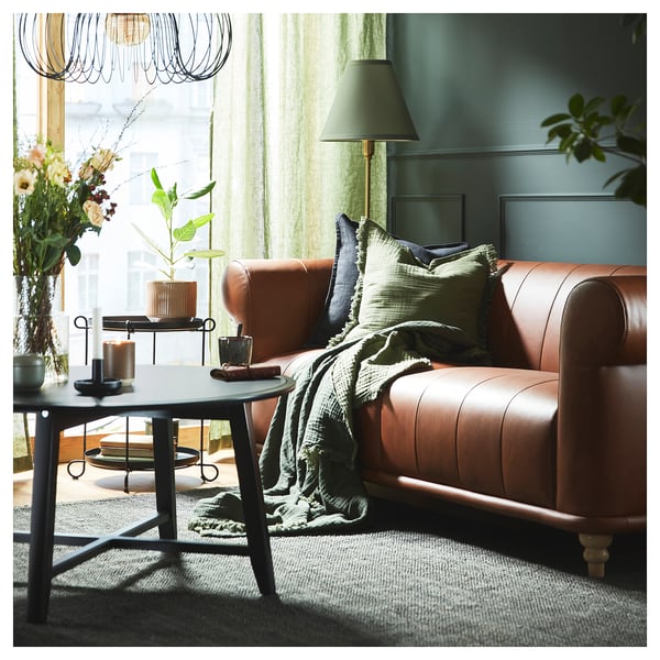 LANDBANA rug, flatwoven, dark green, 160x230 cm