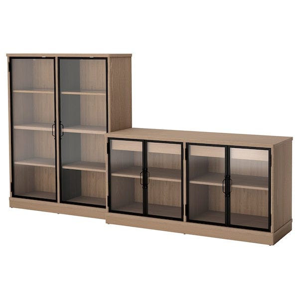 Ikea LANESUND - Storage combination, grey-brown, 282x47x152 cm