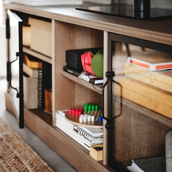 Ikea LANESUND - TV bench, grey-brown, 161x47x55 cm