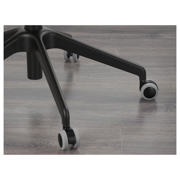 LÅNGFJÄLL conference chair with armrests, Gunnared beige/black, 68 cm