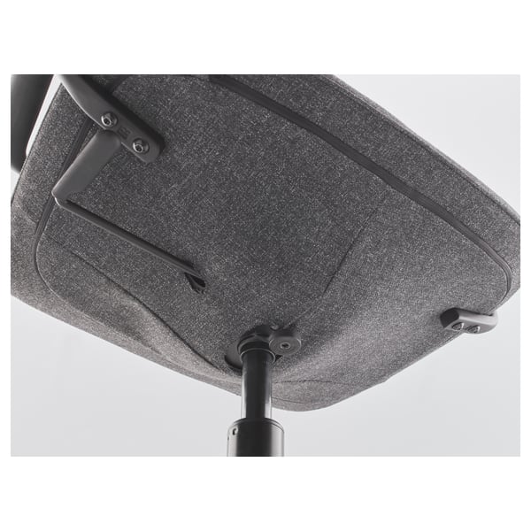 LÅNGFJÄLL conference chair with armrests, Gunnared dark grey/black, 68 cm