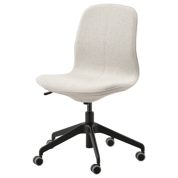 LÅNGFJÄLL conference chair, Gunnared beige/black, 53x92x68 cm