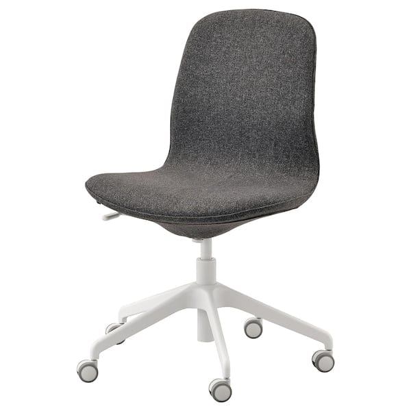 Ikea LÅNGFJÄLL Office Chair - Gunnared Dark Grey/White ,