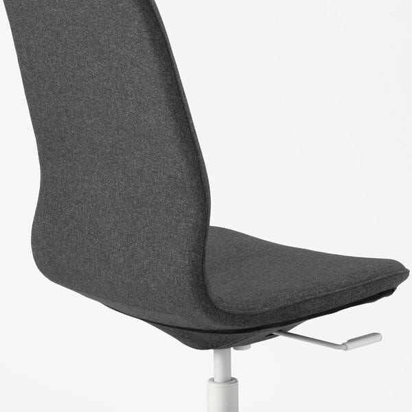 Ikea LÅNGFJÄLL Office Chair - Gunnared Dark Grey/White ,