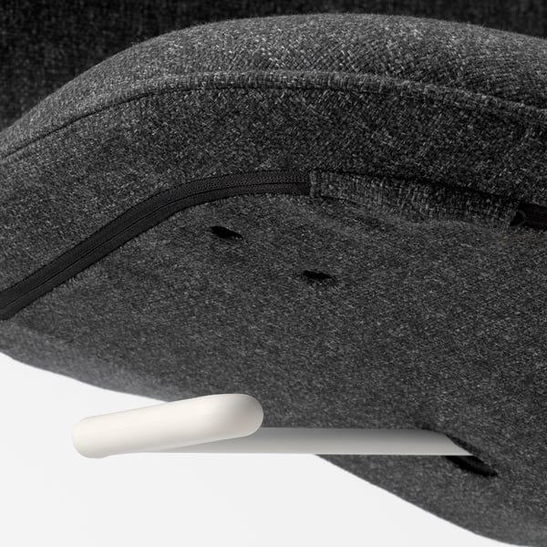 LÅNGFJÄLL conference chair, Gunnared dark grey/white, 53x92x68 cm