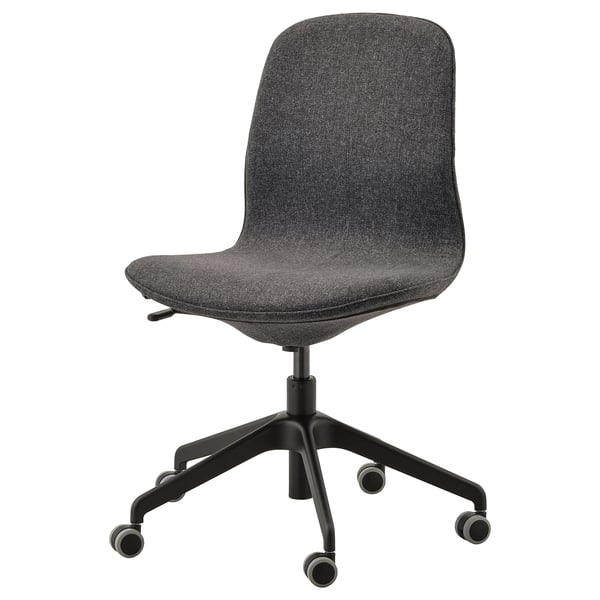 LÅNGFJÄLL conference chair, Gunnared dark grey/black, 53x92x68 cm