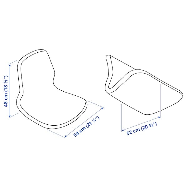 Ikea LÅNGFJÄLL - Seat, Gunnared red-orange