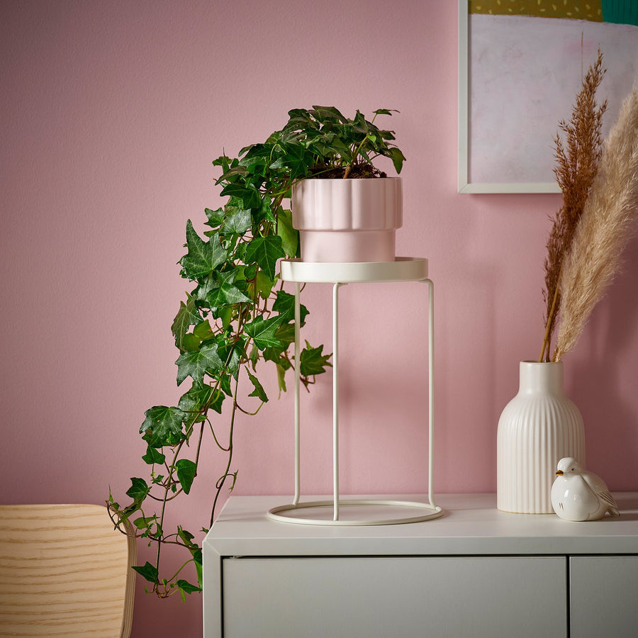 LÅNGNÄBB plant stand, in/outdoor/white, 26 cm