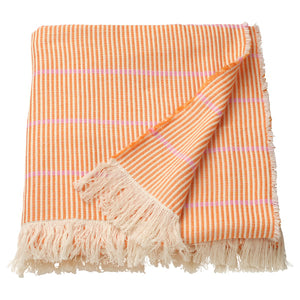LAPPKATTFOT throw, bright orange/pink, 130x170 cm