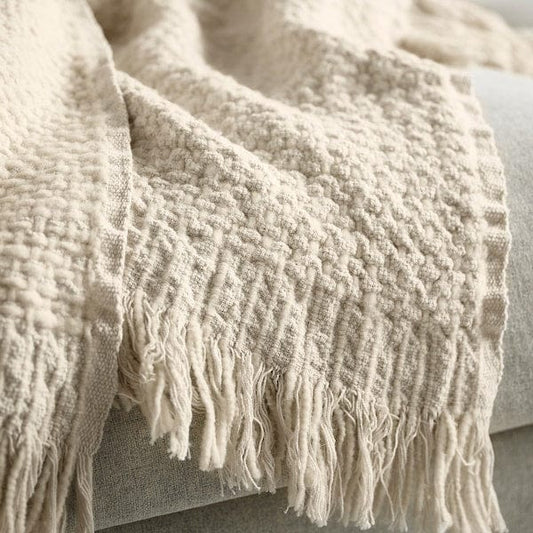 Ikea LAPPTÅG - Throw, off-white, 130x170 cm