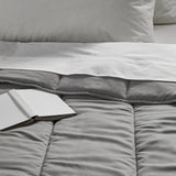 LÅSBRÄKEN comforter, grey, 240x220 cm