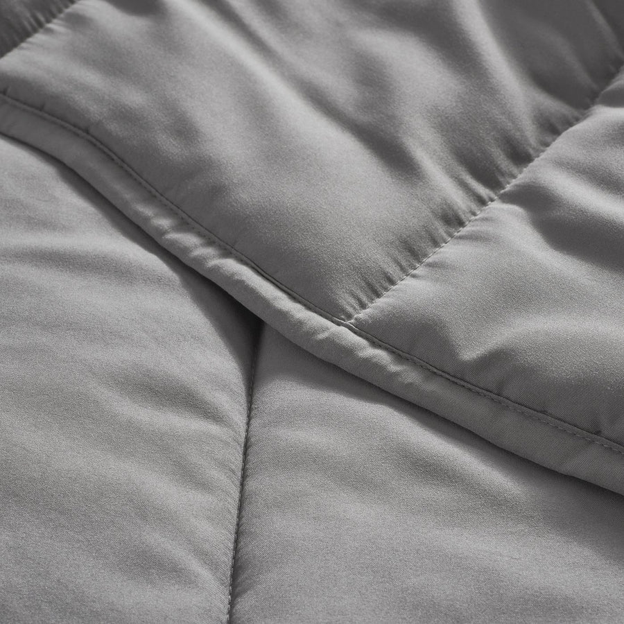 LÅSBRÄKEN comforter, grey, 150x200 cm