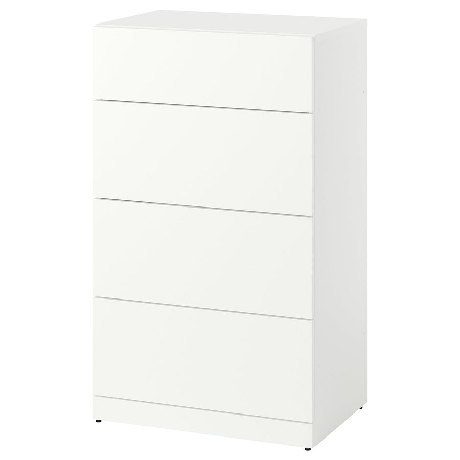 LASTARE chest of 4 drawers, white, 60x42x100 cm
