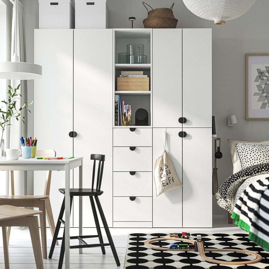 LASTARE chest of 4 drawers, white, 40x42x100 cm