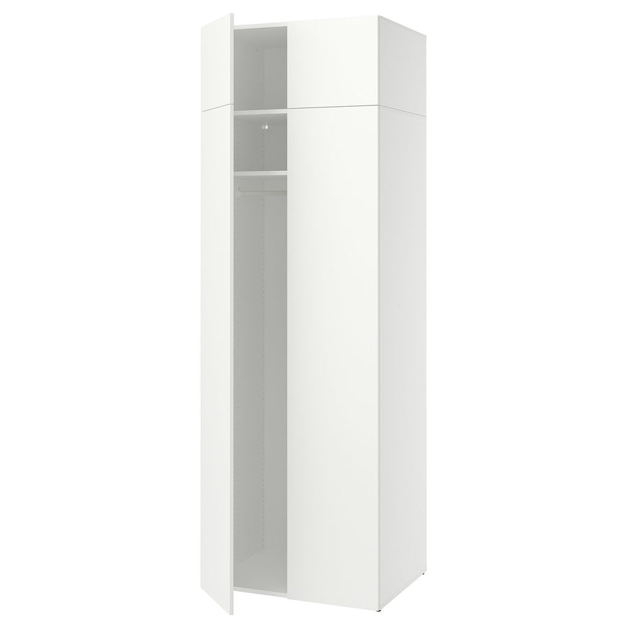LASTARE wardrobe combination, white/with height extension unit, 80x62x236 cm