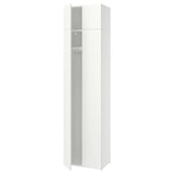 LASTARE wardrobe combination, white/with height extension unit, 60x42x236 cm